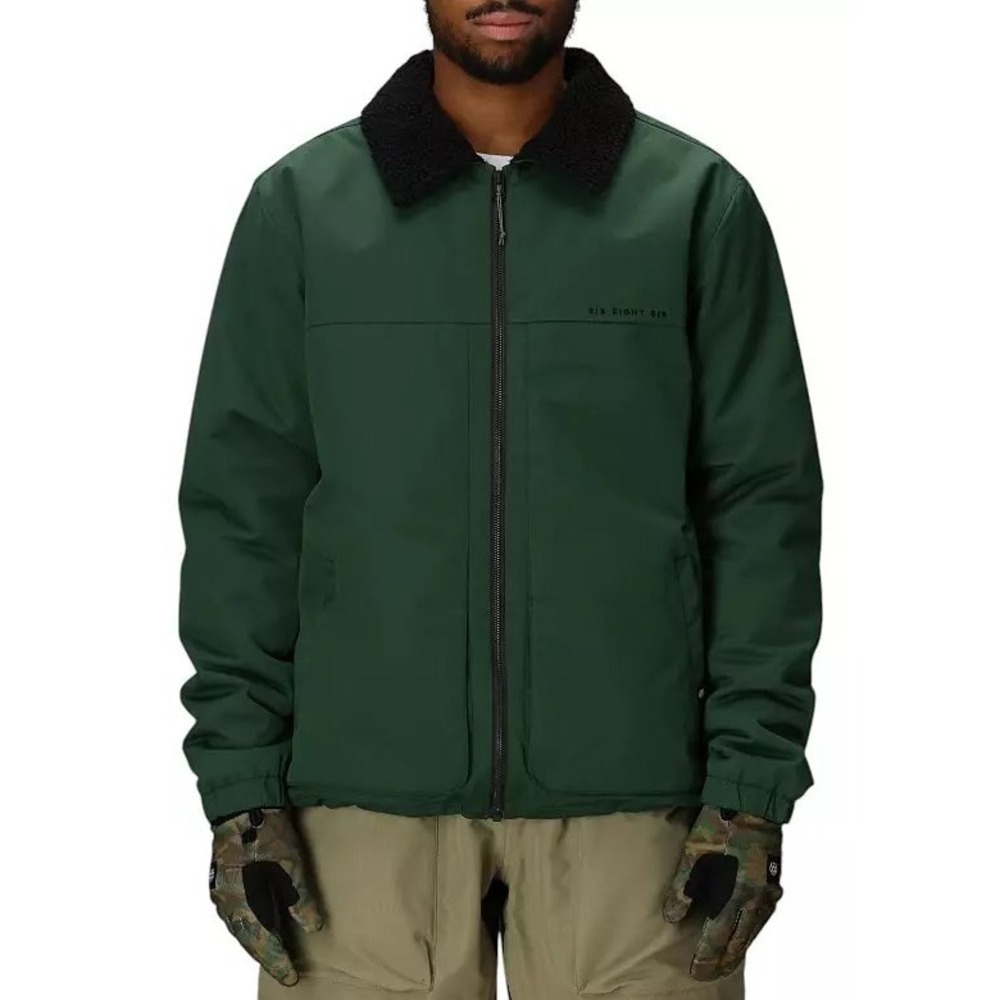 686 Mens Caim Insulated Jacket Moss Green 10K infiDRY Sherpa Collar Medium NWT